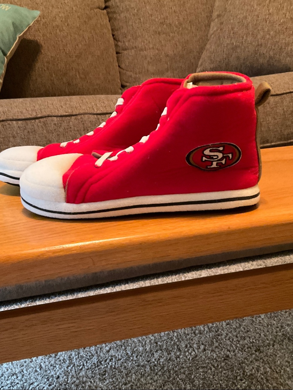 Men’s Size Medium San Francisco 49ers Slippers, Excellent Condition!